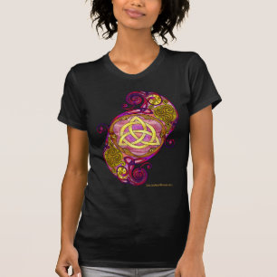T-shirt Noeud en spirale celtique magenta de trinité