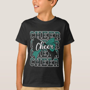 T-shirt Nœud Noir Vert Cheer Sport Cheerleader Cheerleadi