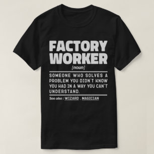 T-shirt Noeud ouvrier d'usine Définition Sayants sarcastiq