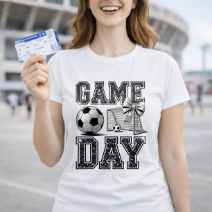 T-shirt Nœud Pailleté pour Jour de Match de Football