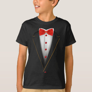 T-shirt Nœud papillon smoking avec des cœurs mignons pour