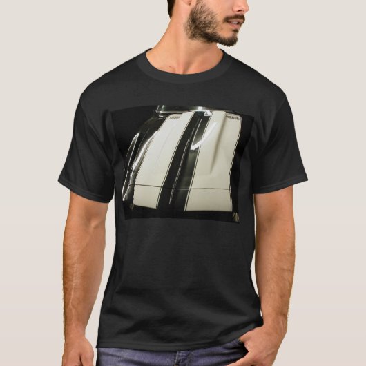 T-shirt Noir 1969 de Camaro avec les rayures blanches (Devant)