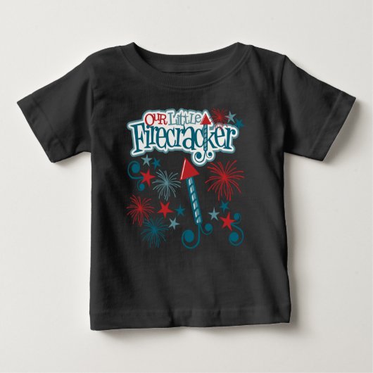 T-shirt noir 4 juillet Toddler (Devant)