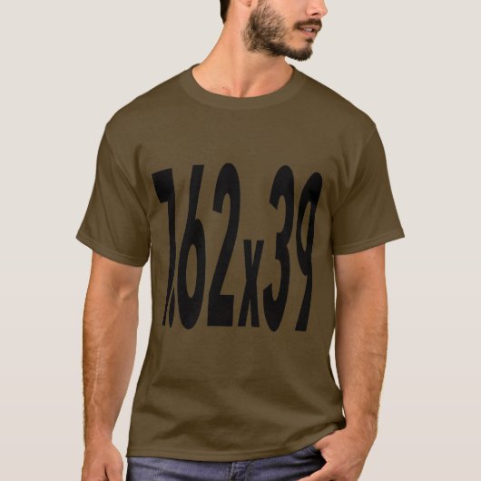 T-shirt noir 7.62x39 (Devant)