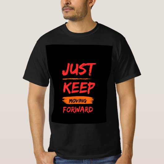 T-shirt noir à demi-manches (Devant)