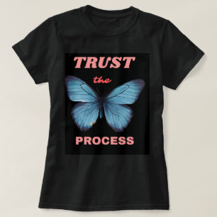 T-shirt noir à demi-manches « Faire confiance au p