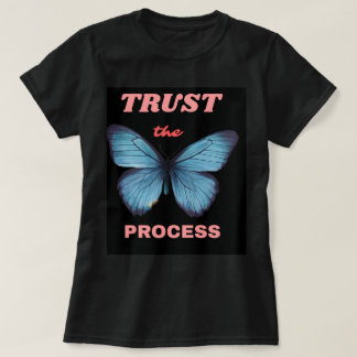 T-shirt noir à demi-manches « Faire confiance au p