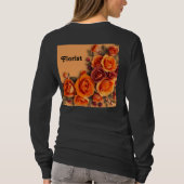 T-shirt noir à long manche pour femmes (Dos)