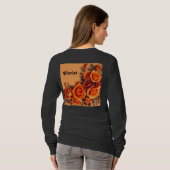 T-shirt noir à long manche pour femmes (Dos entier)