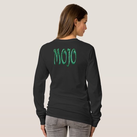 T-shirt noir à manches longues pour femmes Mojo do (Dos entier)