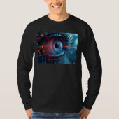 T-shirt noir à manches longues pour hommes Quantum (Devant)