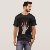 T-shirt noir à squelette (Devant entier)