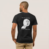 T-shirt noir adapté par conception de NO- de Y U (Dos entier)