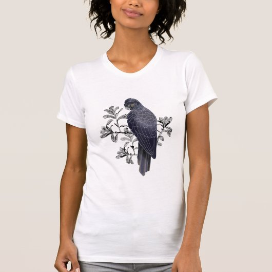 T-shirt Noir Australien Noir Cockatoo (Devant)