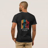 T-shirt noir avec design d'été (Dos entier)