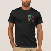 T-shirt noir avec design d'été (Devant)