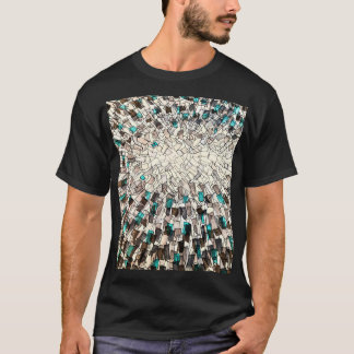 T-shirt noir avec design en verre brisé