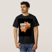 T-Shirt NOIR AVEC DESIGN ORANGE (Devant entier)