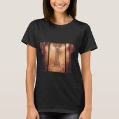 T-shirt noir avec Empire State Building Design (Devant)