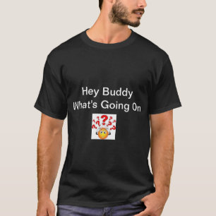 T-shirt noir avec guillemets Buddy