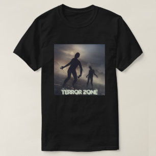 T-shirt noir avec illustration de zombies