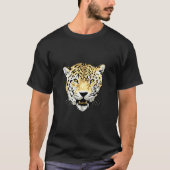 T-shirt noir avec tigre (Devant)