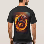 T-shirt noir avec un dessin unique (Dos)