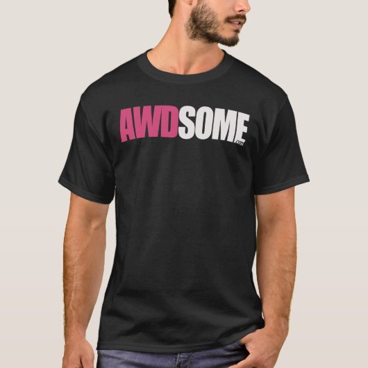 T-shirt noir awdsome (Devant)