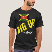 T-shirt noir basique BIG UP UP URSELF (Devant)