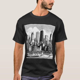 T-shirt noir blanc