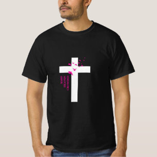 T-shirt Noir blanc et magenta minimaliste chrétien