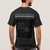 T-shirt noir blanc gris 20 ans (Dos)