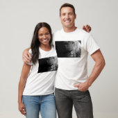 T-shirt Noir Blanc Motivation Leadership Lion Portrait (Unisexe)