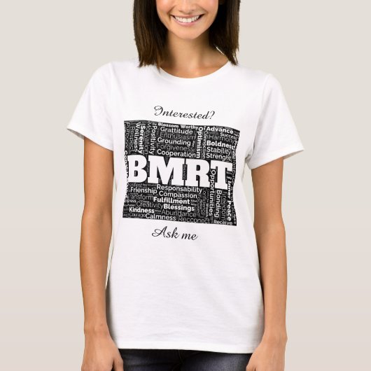 T-shirt Noir BMRT. Diffusons le mot ! (Devant)