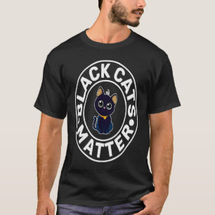 T-shirt Noir Chats Matière Animal Droits Kitten Claw race
