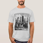 T-shirt noir Chicago (Devant)