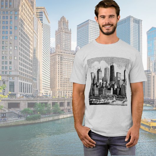 T-shirt noir Chicago