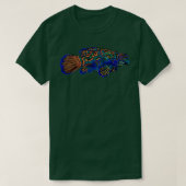 T-shirt Noir Conception alternative d'un Mandarinfish (Design devant)