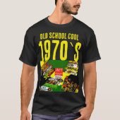 T-shirt noir COOL de base 1970 (Devant)