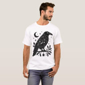 T-shirt noir Crow (Devant entier)