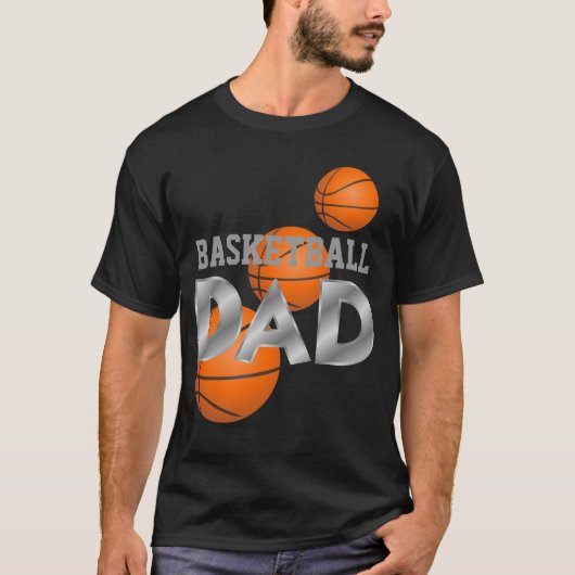 T-shirt noir DAD de basket-ball (Devant)