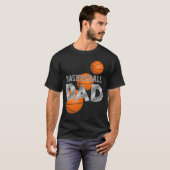 T-shirt noir DAD de basket-ball (Devant entier)