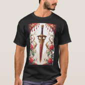 T-shirt noir Dagger Art (Devant)