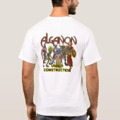T-shirt Noir d'Alganon en construction - (Dos)
