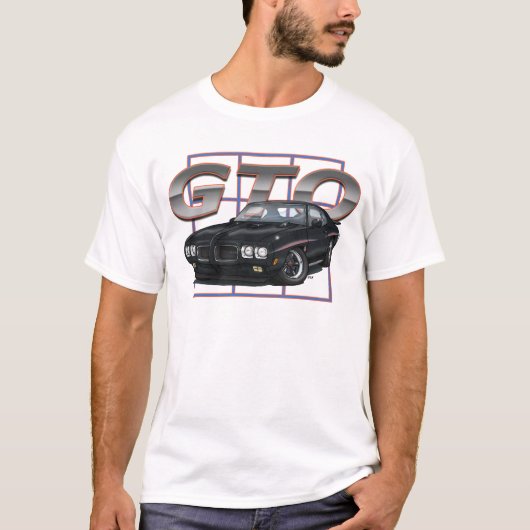 T-shirt Noir de 1970 GTO (Devant)