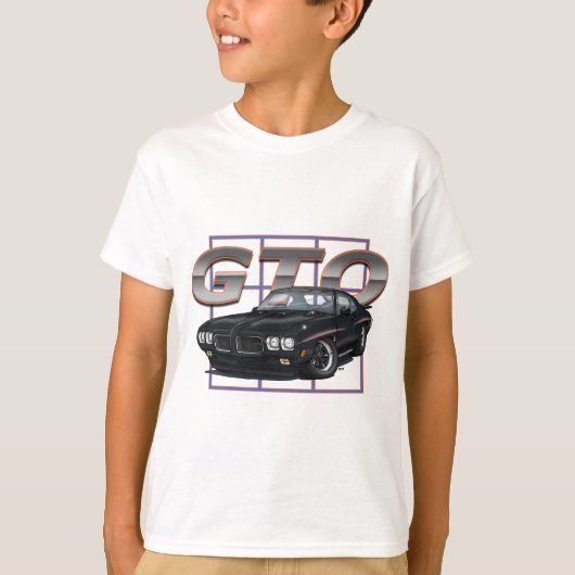 T-shirt Noir de 1970 GTO (Devant)