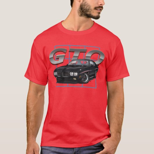 T-shirt Noir de 1970 GTO (Devant)