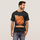 T-shirt noir de base Big Basketball (Devant entier)