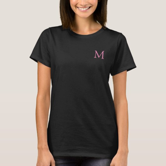 T-shirt noir de base pour femmes élégant moderne p (Devant)