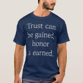 T-shirt noir de base Trust & Honor (Devant)